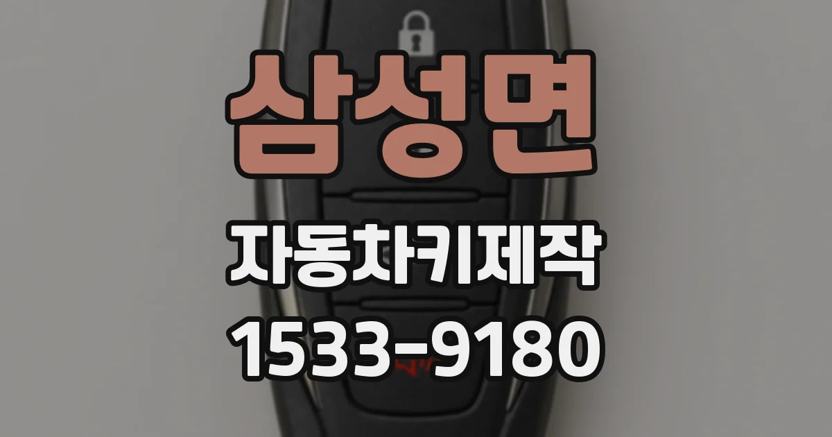 삼성면 자동차키제작