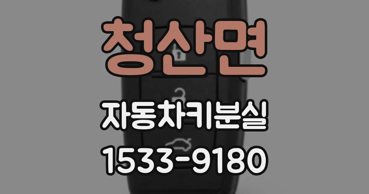 청산면 자동차키분실