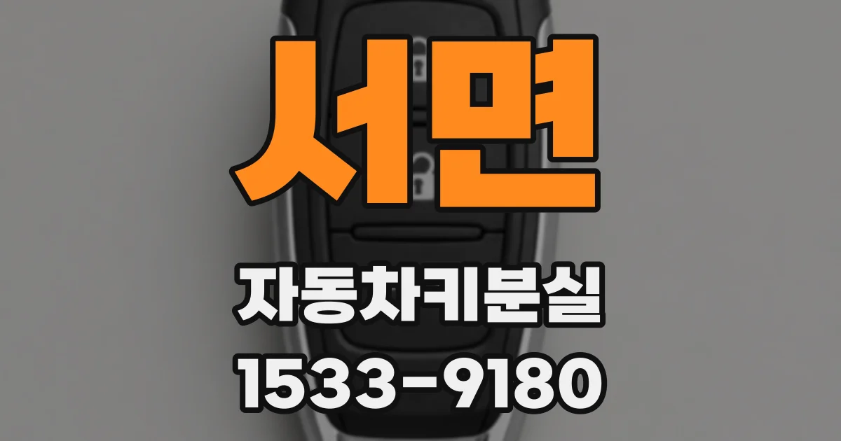 서면 자동차키분실