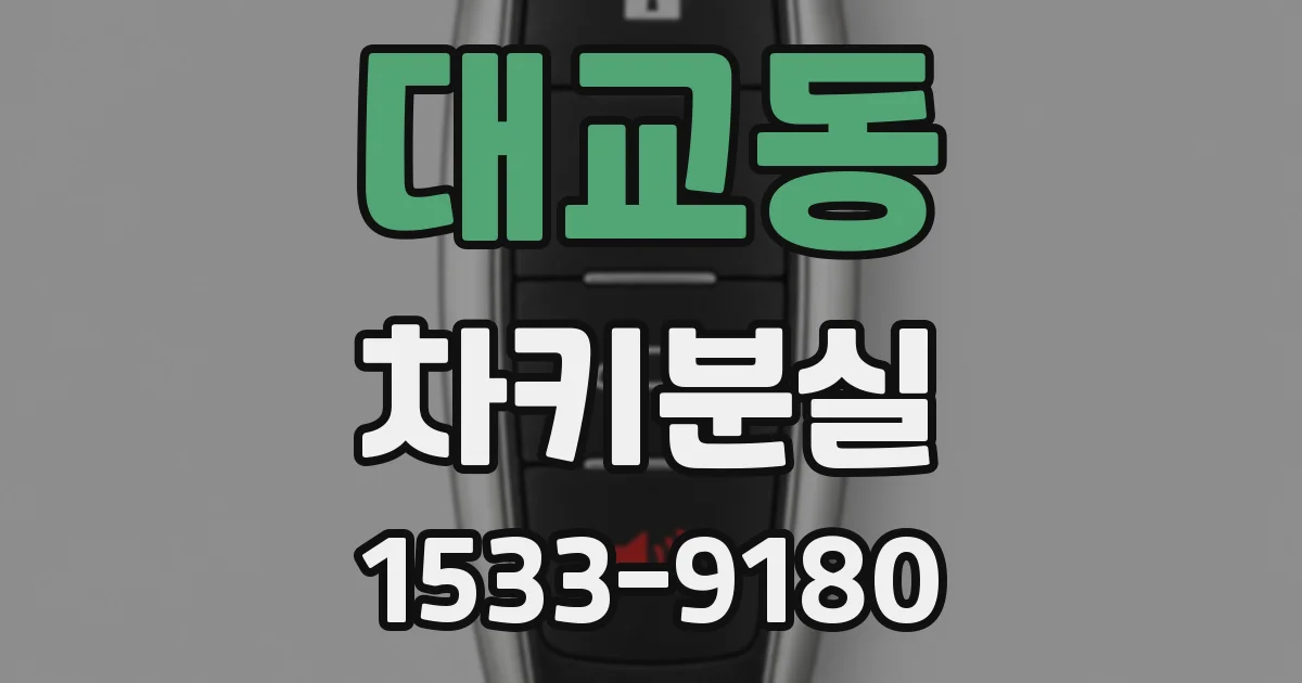 대교동 차키분실