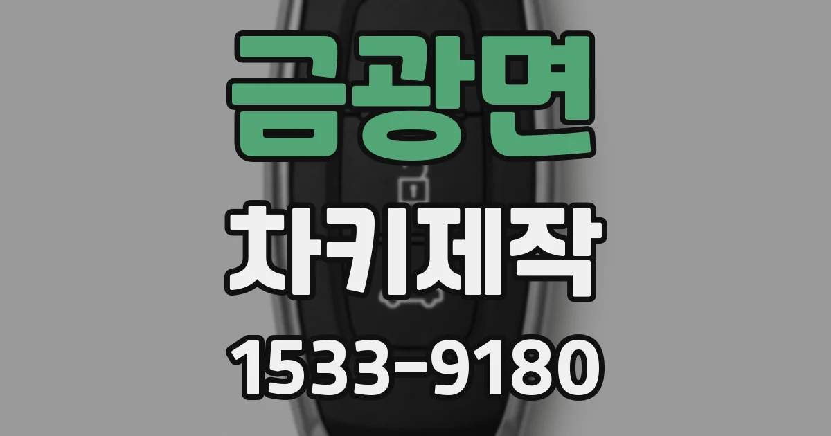금광면 차키제작