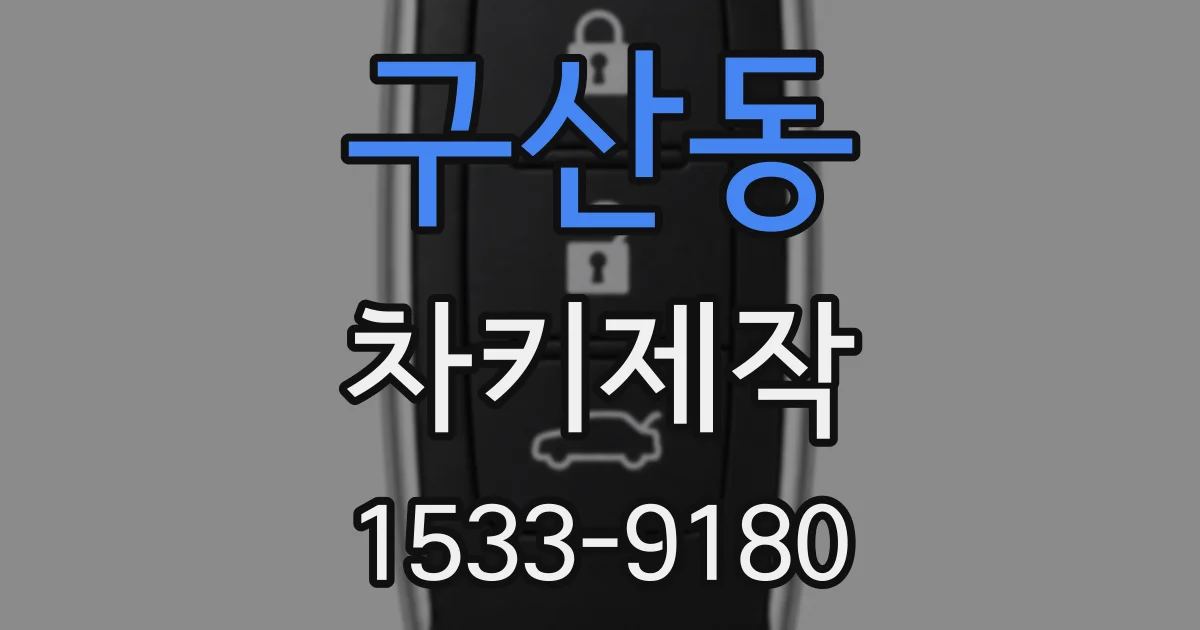 구산동 차키제작