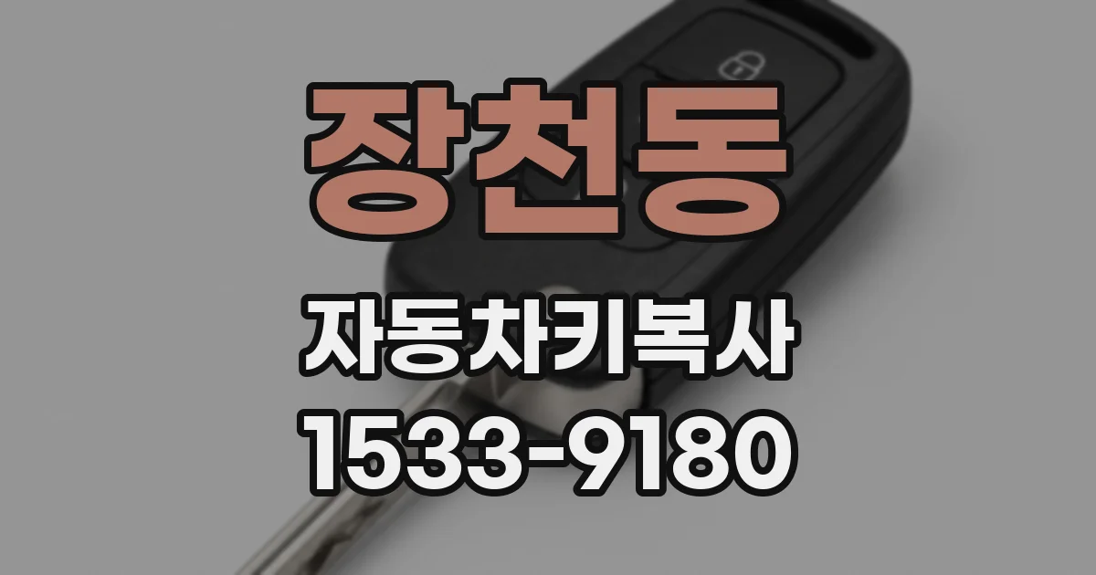 장천동 자동차키복사