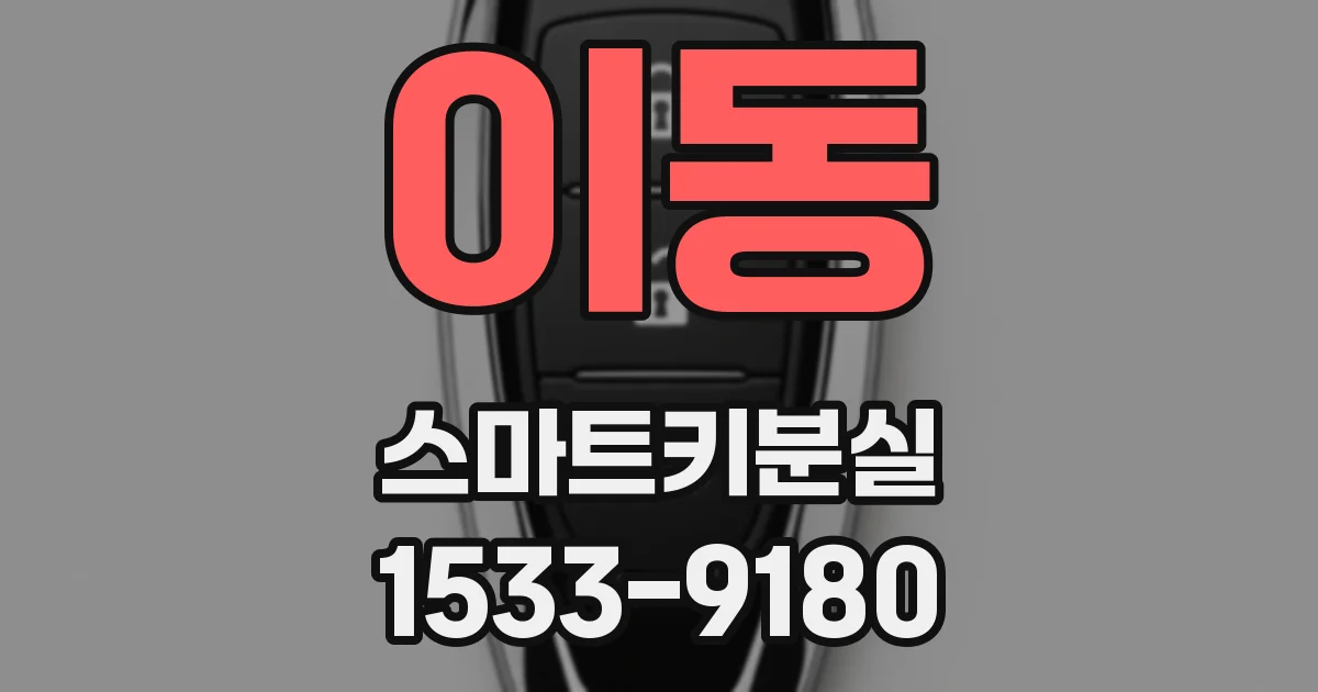 이동 스마트키분실