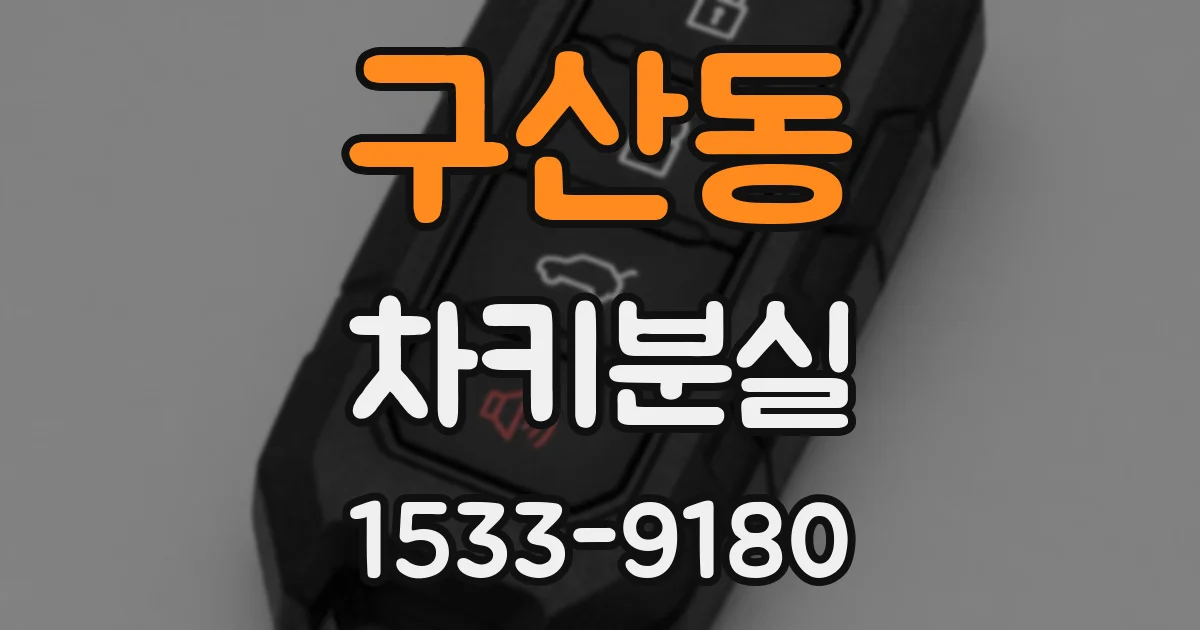 구산동 차키분실