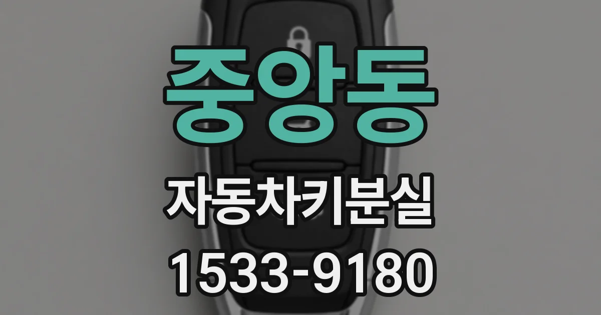 중앙동 자동차키분실