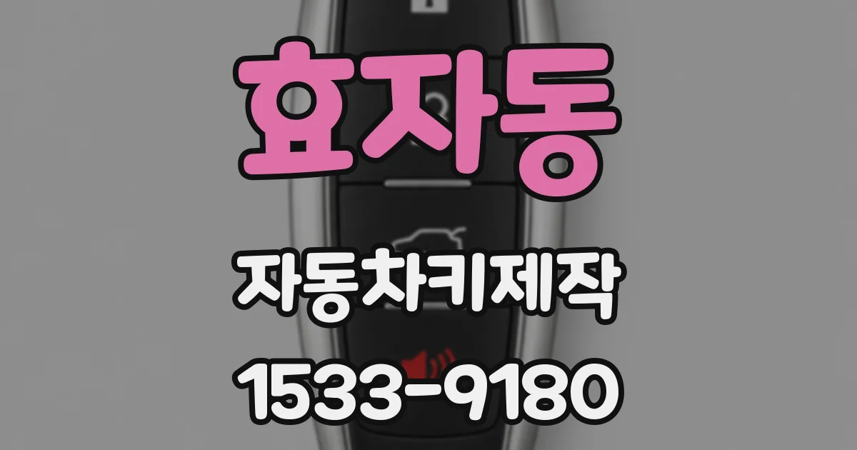 효자동 자동차키제작
