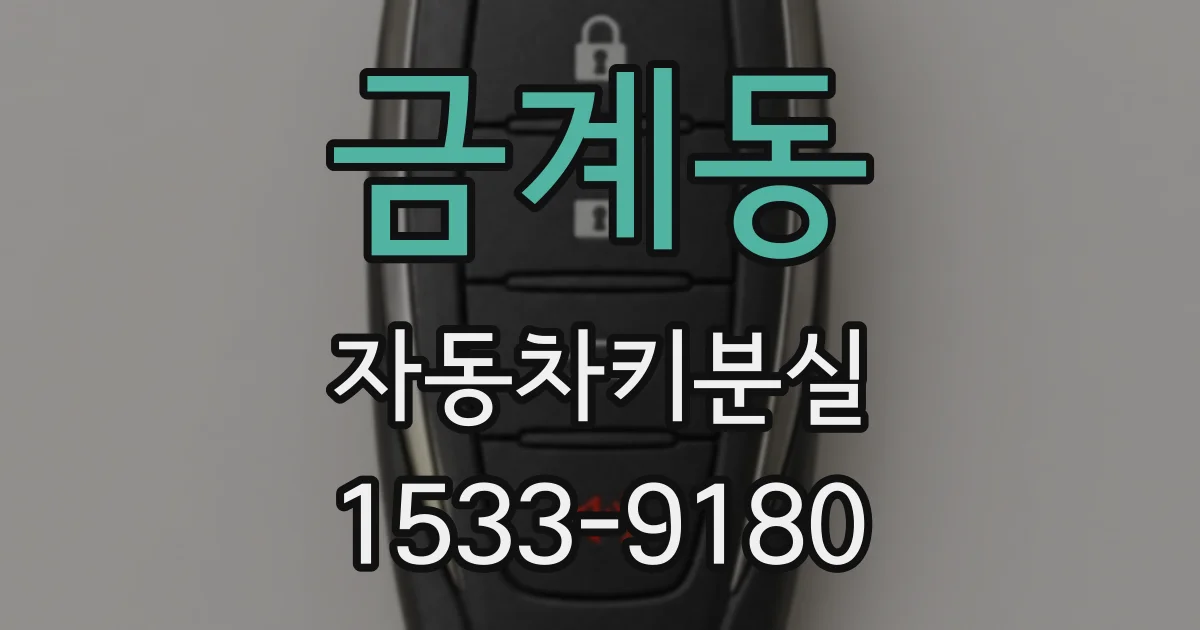 금계동 자동차키분실