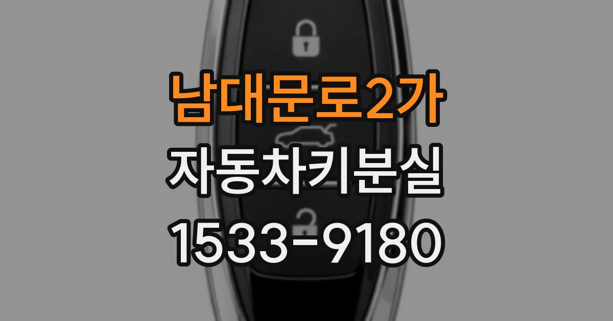 남대문로2가 자동차키분실