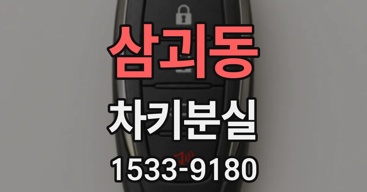 삼괴동 차키분실
