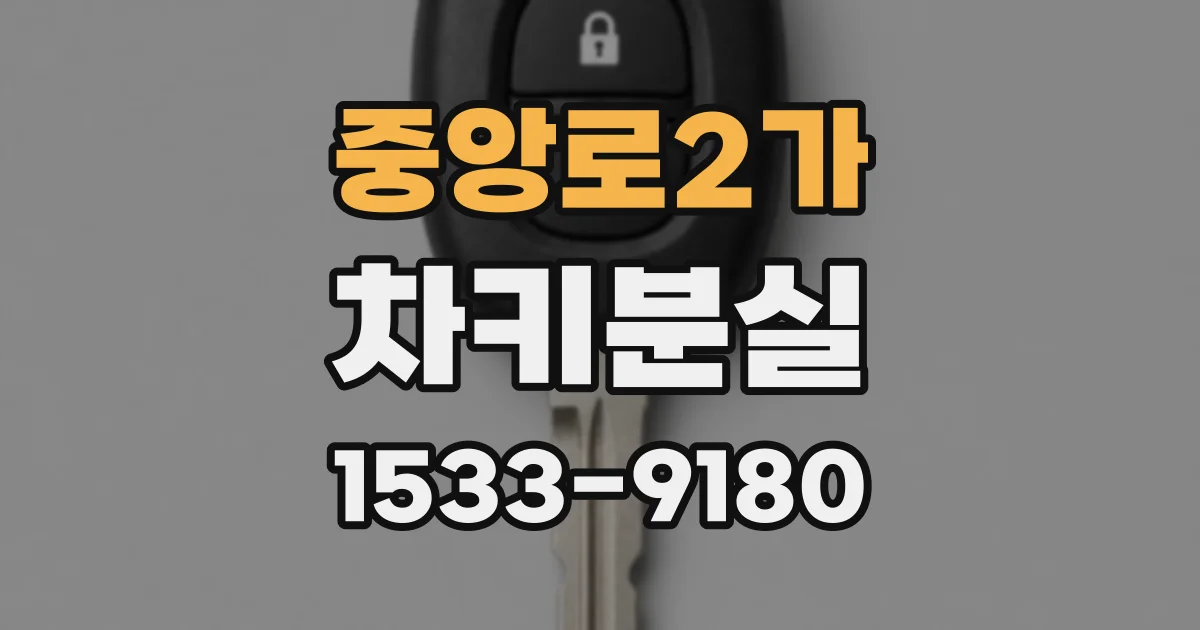 중앙로2가 차키분실