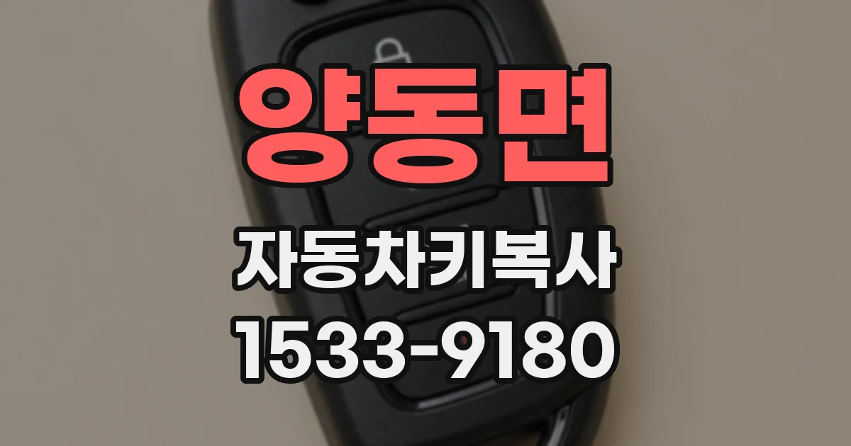 양동면 자동차키복사