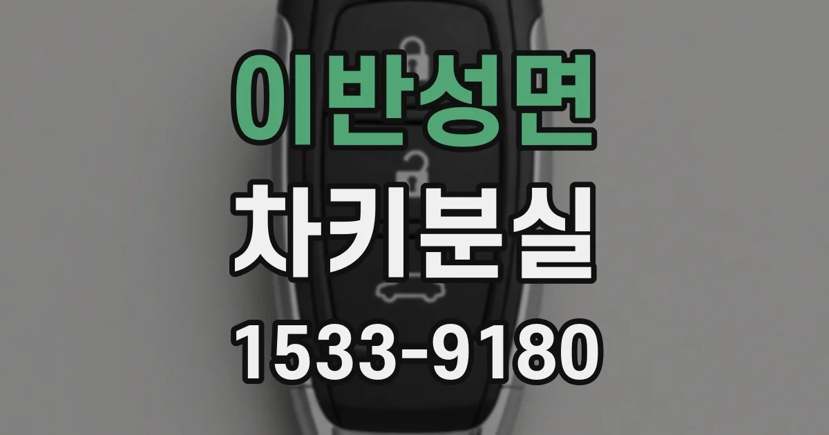 이반성면 차키분실