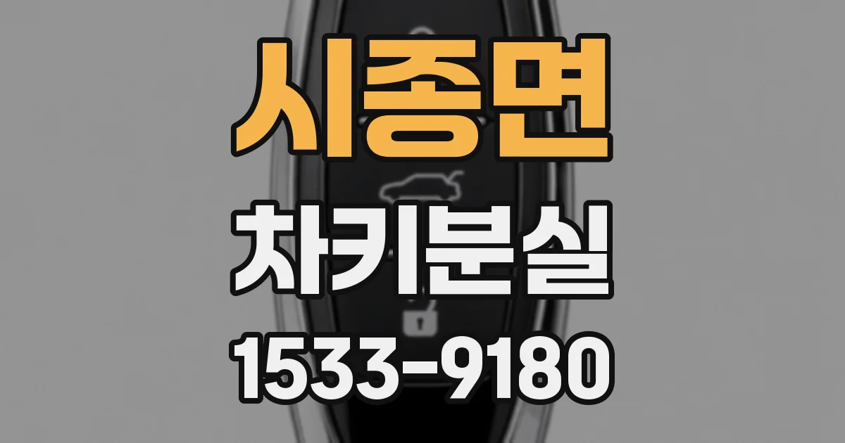 시종면 차키분실