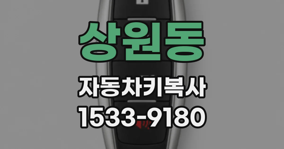 상원동 자동차키복사