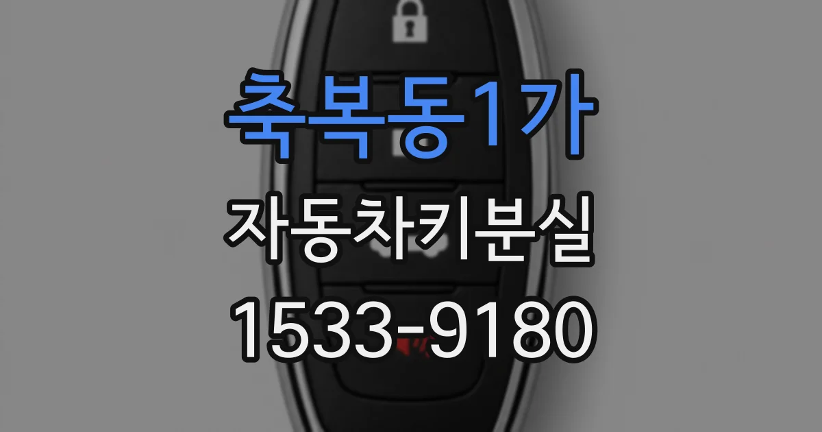 축복동1가 자동차키분실