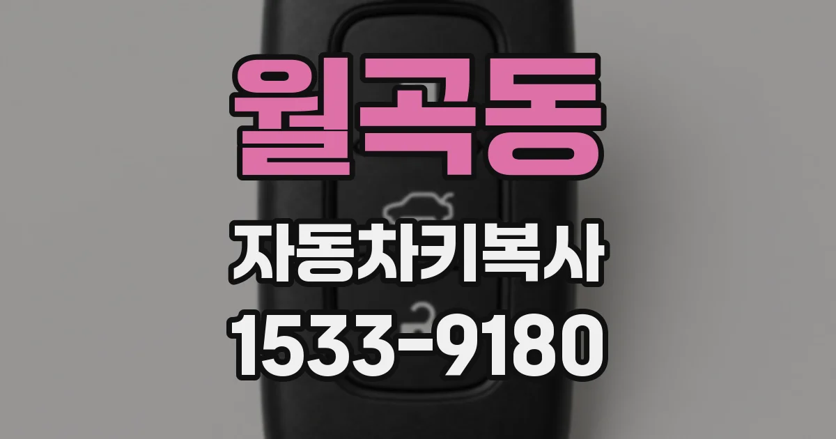 월곡동 자동차키복사
