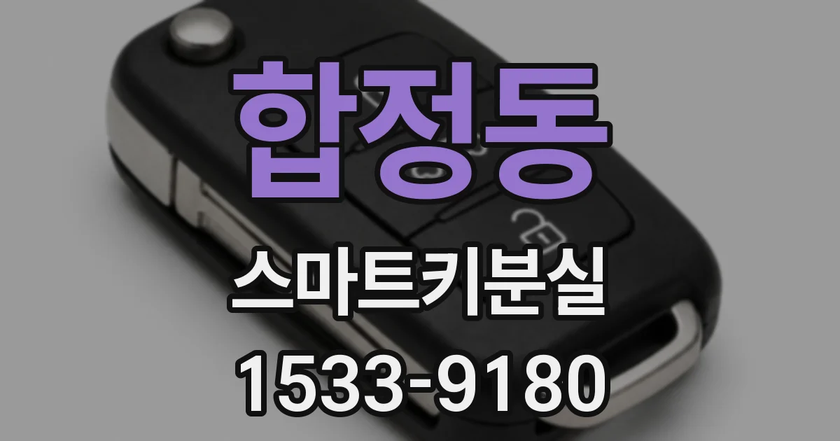 합정동 스마트키분실