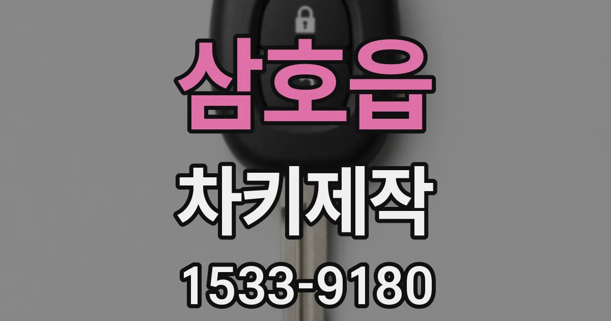 삼호읍 차키제작