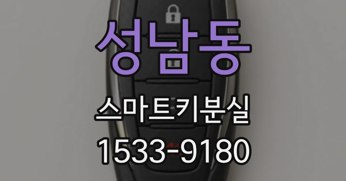 성남동 스마트키분실