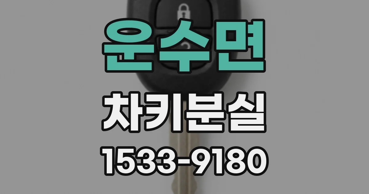 운수면 차키분실