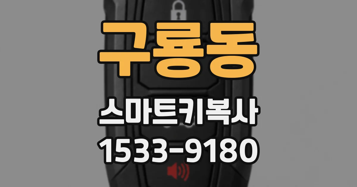 구룡동 스마트키복사