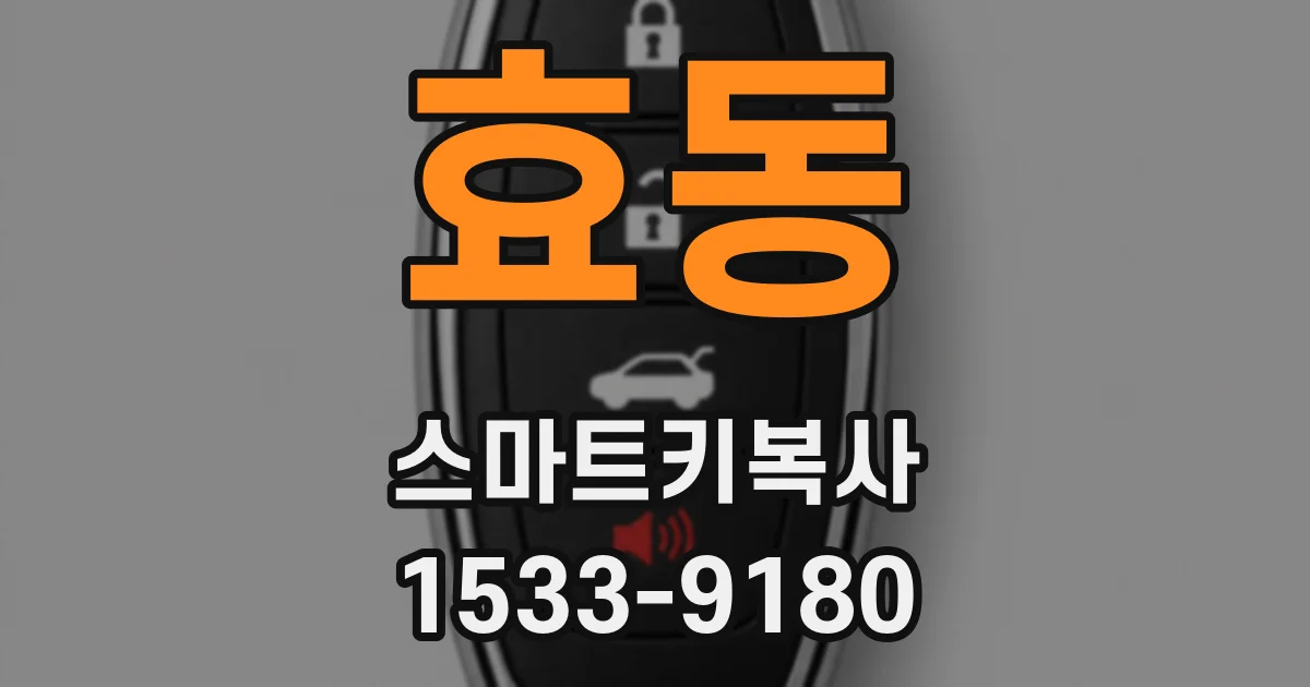 효동 스마트키복사