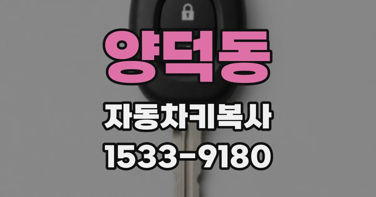 양덕동 자동차키복사