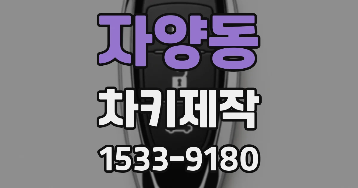 자양동 차키제작