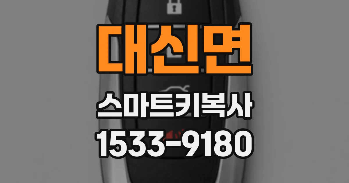 대신면 스마트키복사