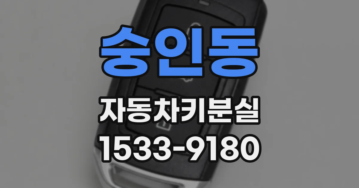 숭인동 자동차키분실