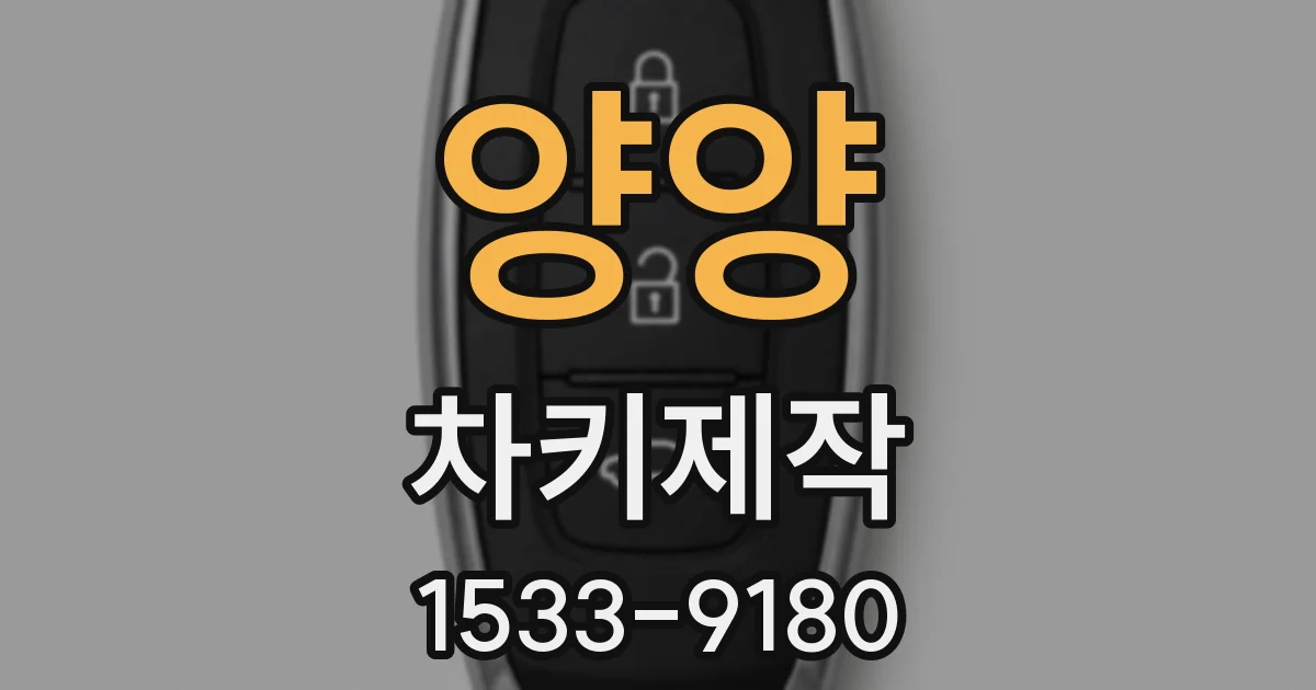 양양 차키제작
