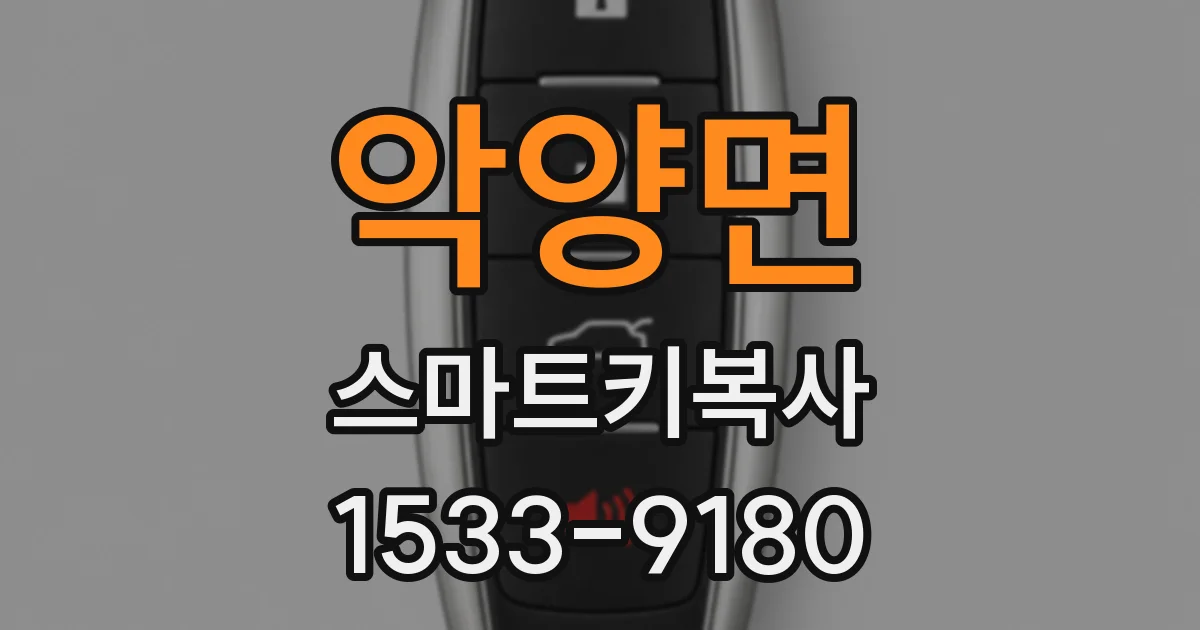 악양면 스마트키복사