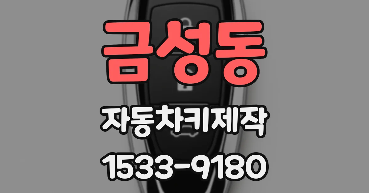 금성동 자동차키제작