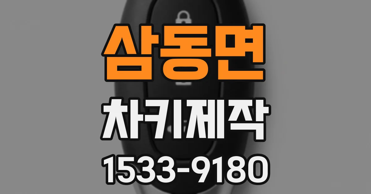삼동면 차키제작