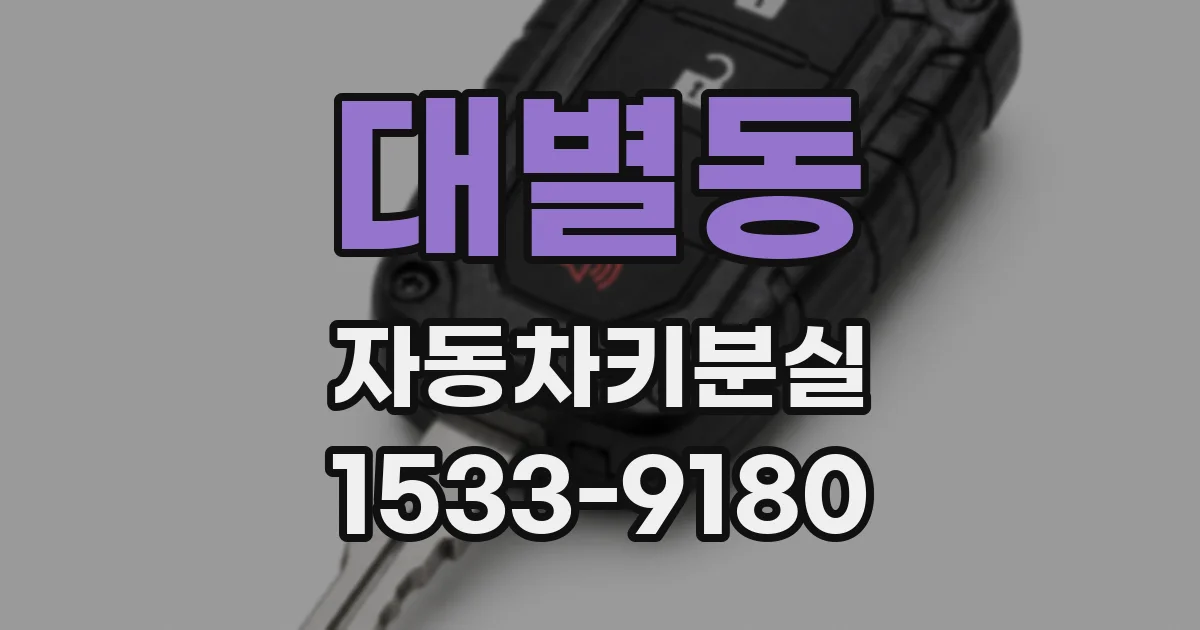 대별동 자동차키분실
