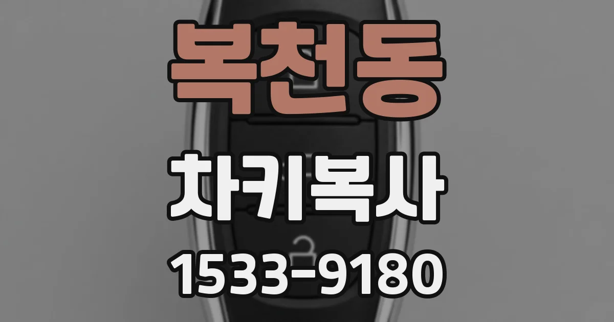 복천동 차키복사