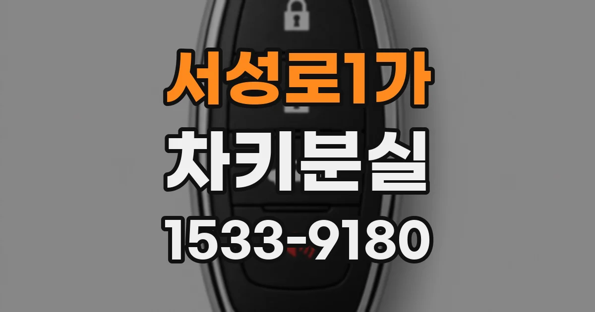 서성로1가 차키분실