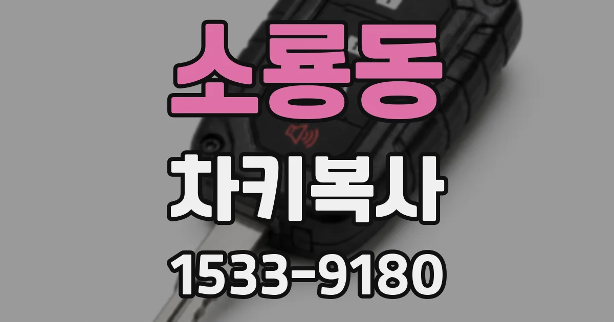 소룡동 차키복사