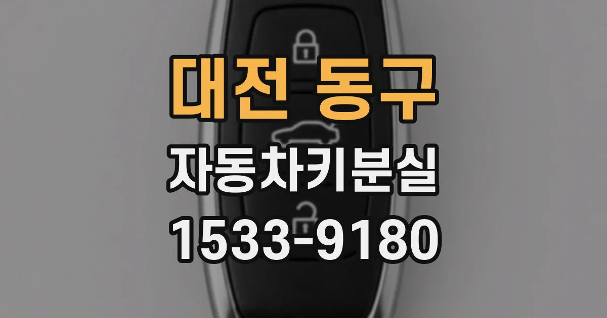 대전 동구 자동차키분실