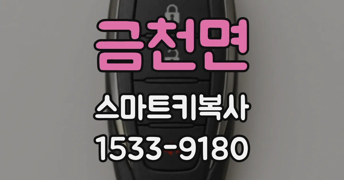 금천면 스마트키복사