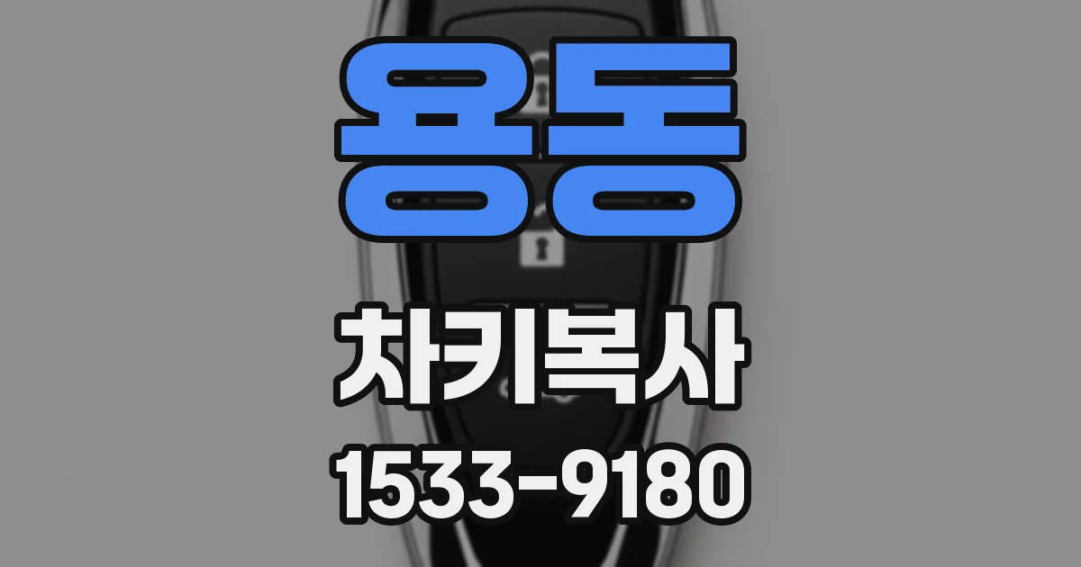 용동 차키복사