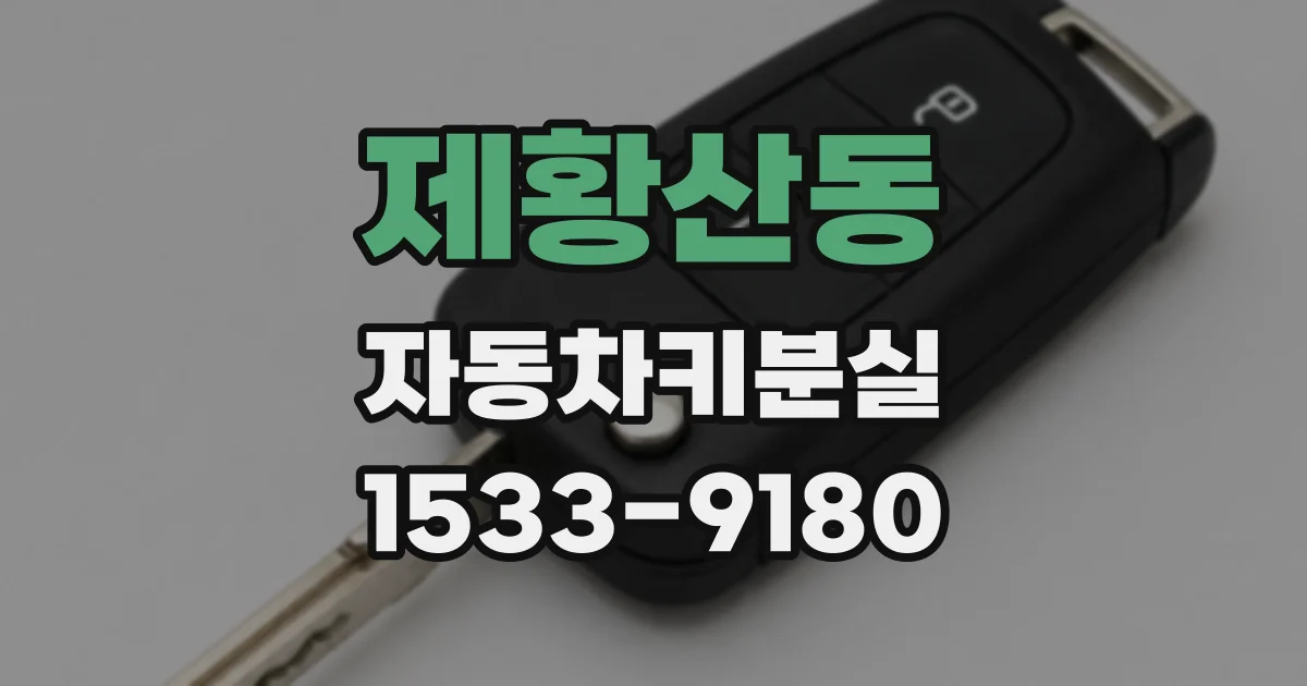 제황산동 자동차키분실