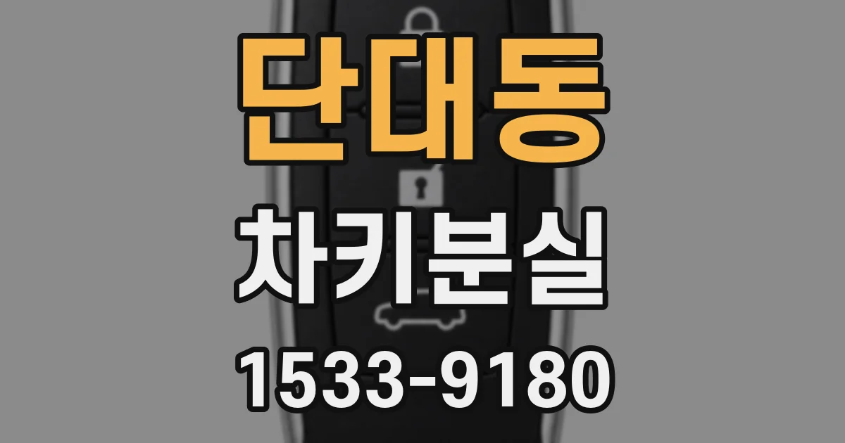 단대동 차키분실