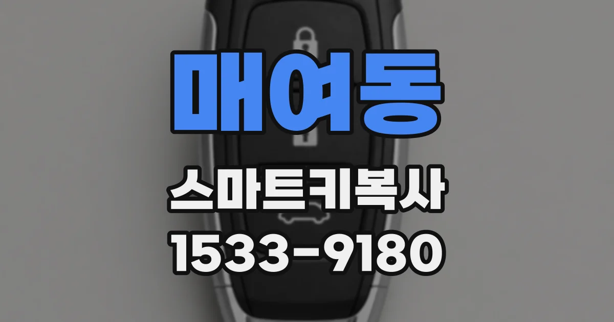 매여동 스마트키복사