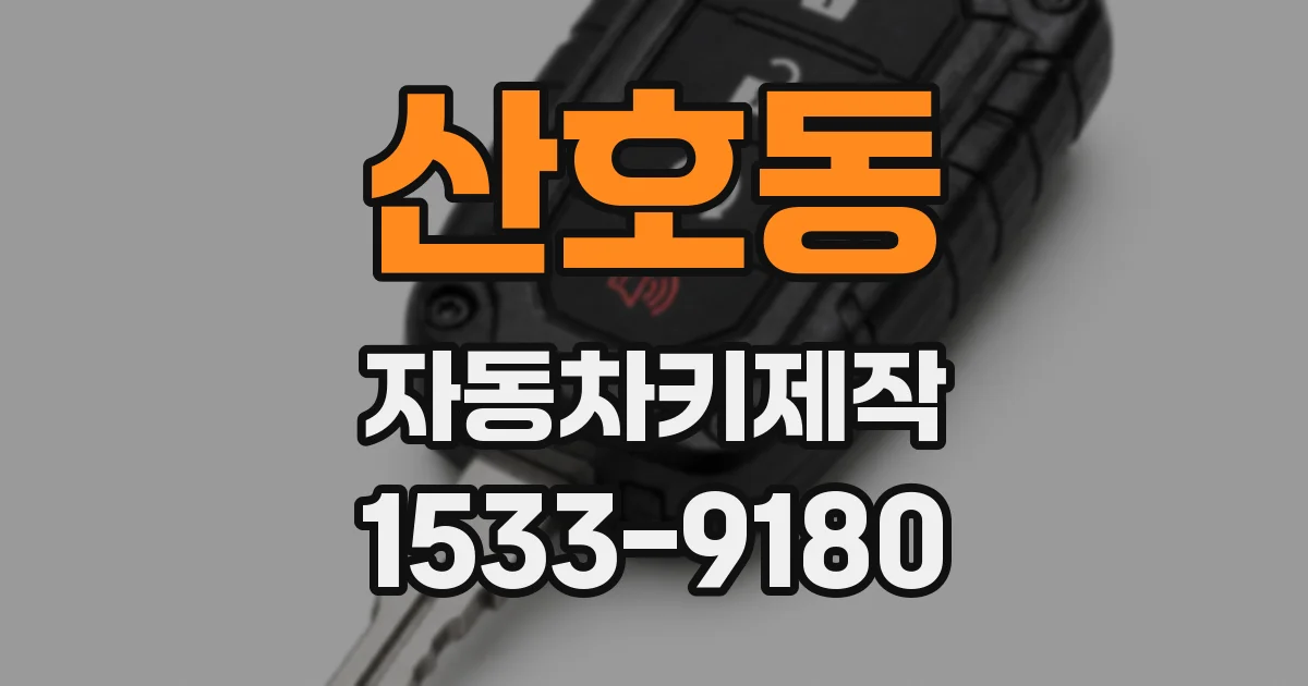 산호동 자동차키제작