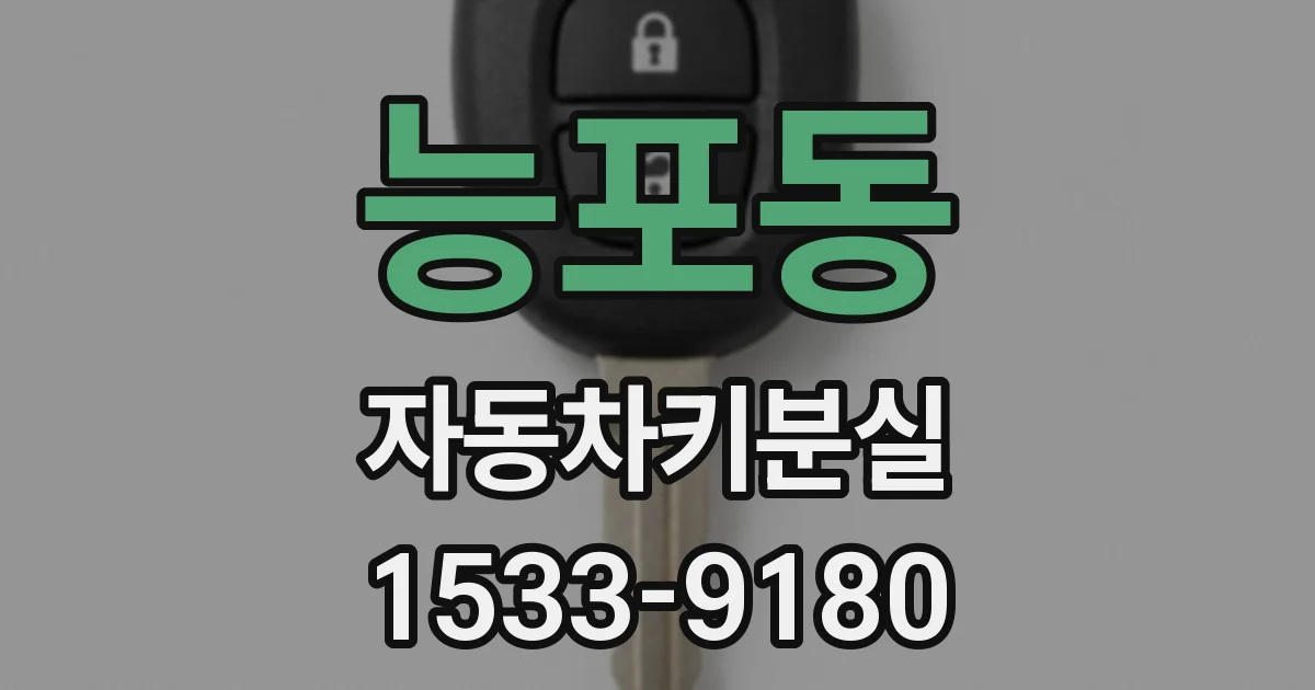 능포동 자동차키분실