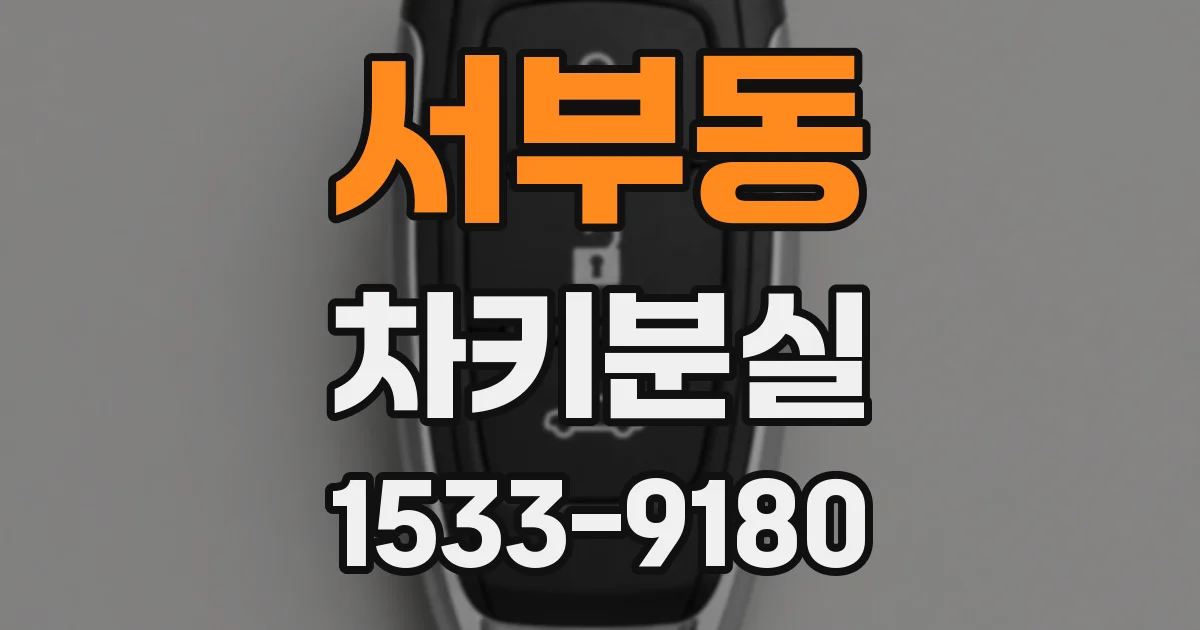 서부동 차키분실
