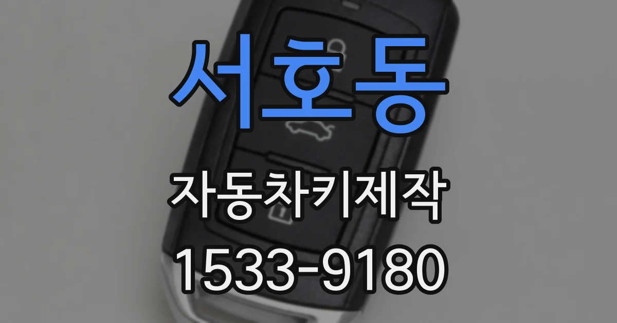 서호동 자동차키제작