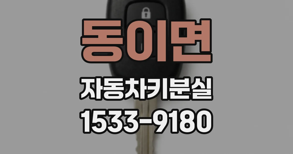 동이면 자동차키분실